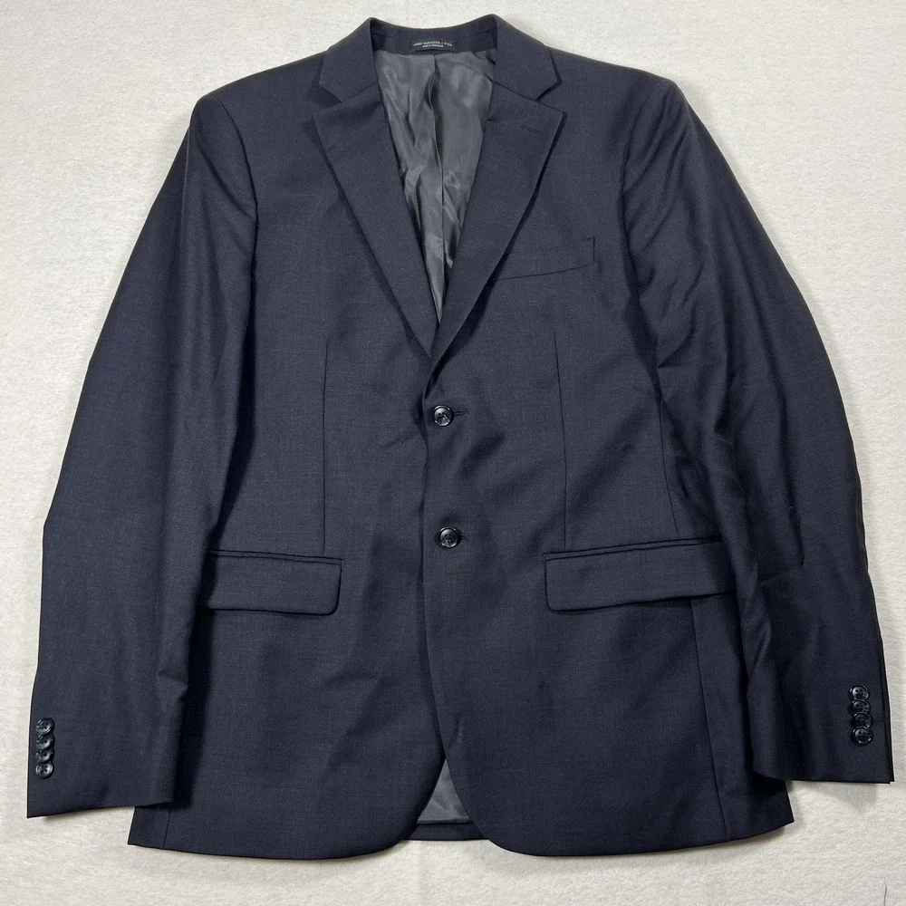 John Varvatos USA Blazer Mens 40R‎ Navy Wool Premium Tailored Two Button Jacket